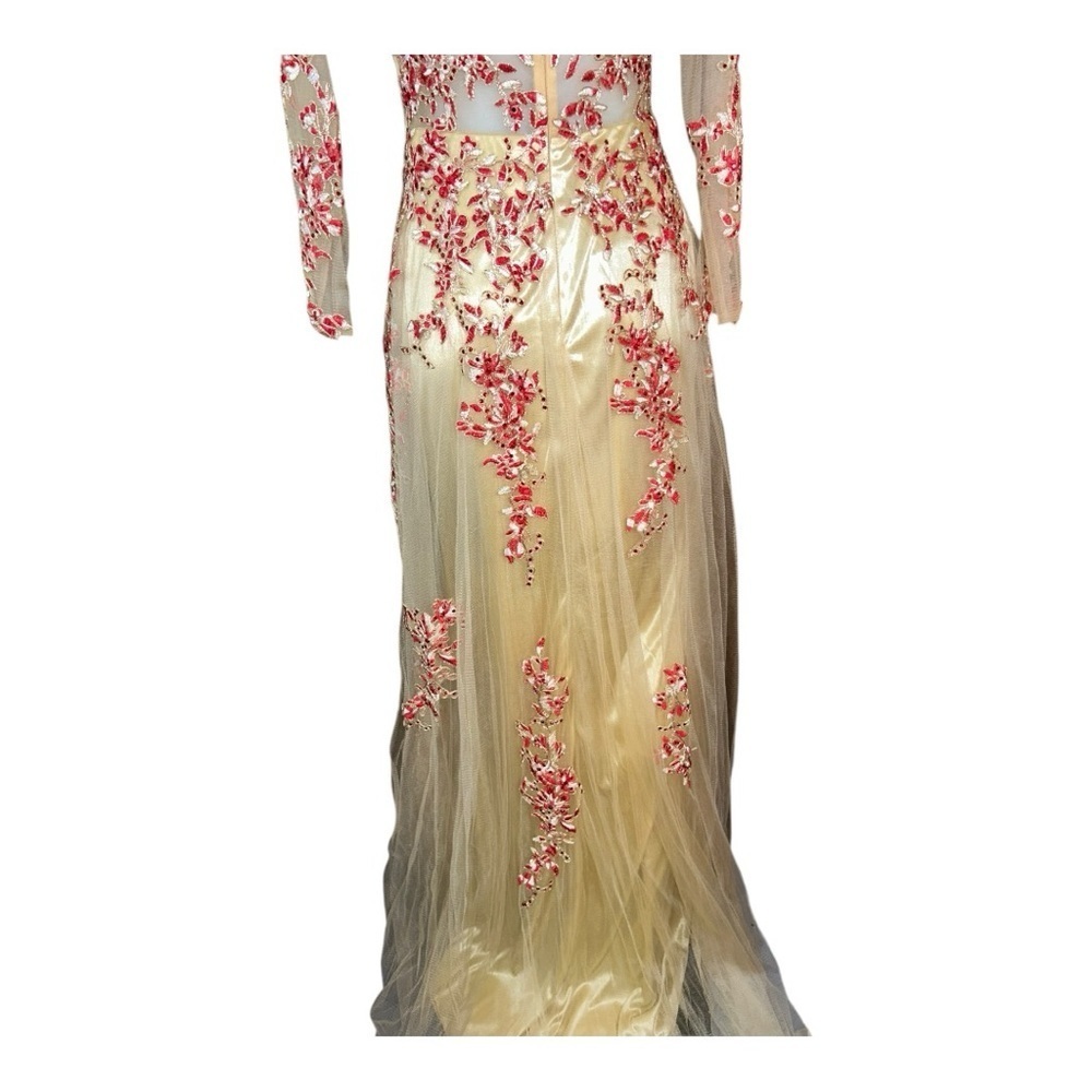 MEIER Women’s Illusion Long Sleeve Embroidery Prom/Formal Dress – Size 8 NWT - Picture 5 of 16